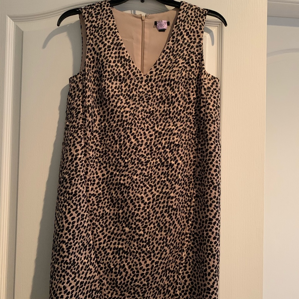 EUC Ann Taylor Leopard Animal Print Sheath Dress